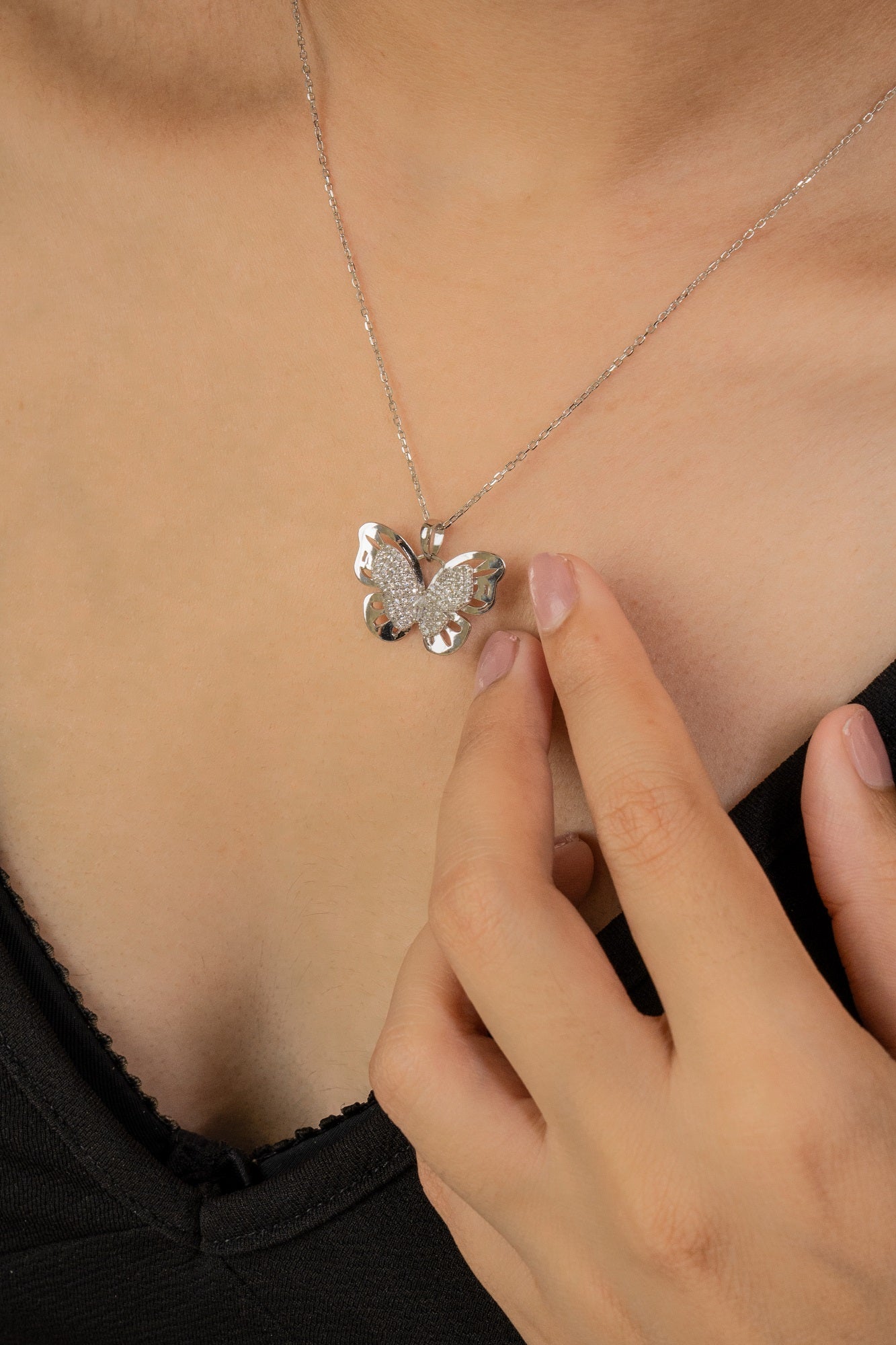 Aura Wings Sterling Silver Chain Pendant